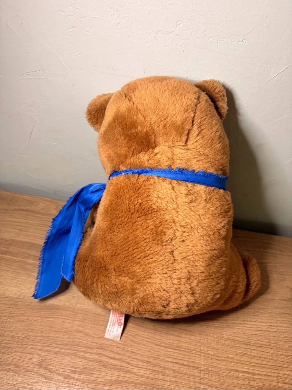 Vintage 1980s Jell-O Teddy Bear Russ Berrie General Foods Plush Blue Ribbon 10”